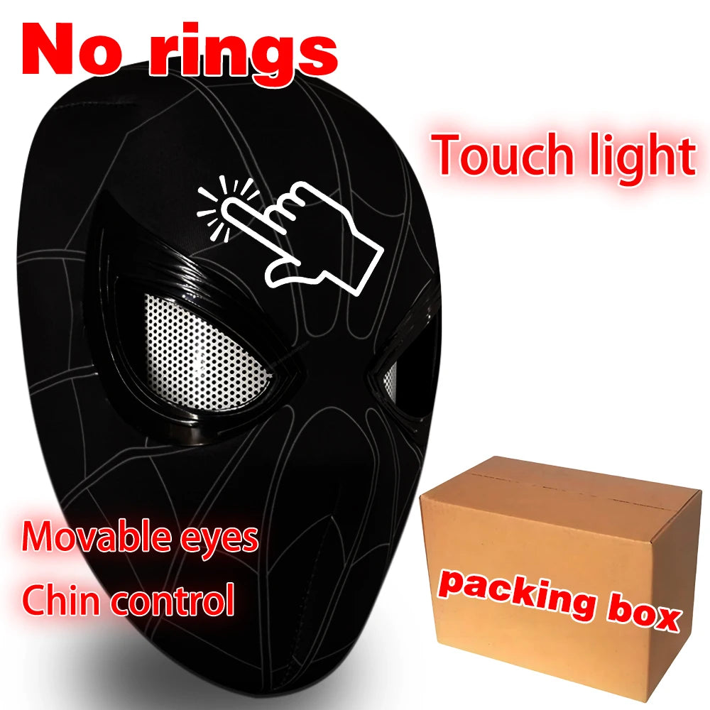 Spiderman Mask Eyes Movable Remote Control Peter Parker Spiderman toys children  Halloween Cosplay Costume Mask Christmas Gifts ALPENZO
