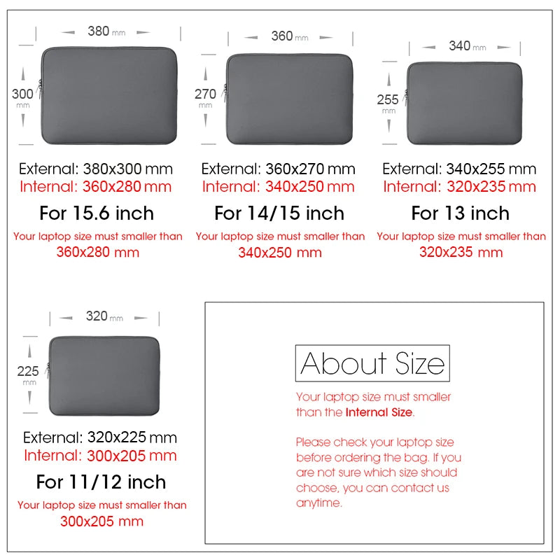Portable Laptop Sleeve Bag Soft Cover 11 12 13 14 15 15.6 inch for Macbook Huawei Xiaomi Hp Dell Lenovo Notebook Accessories - ALPENZO