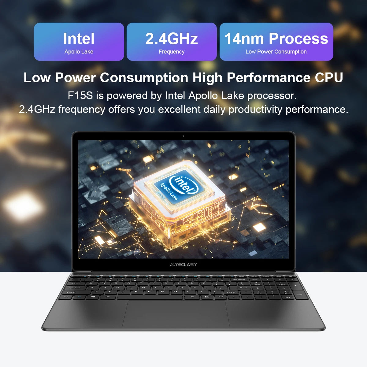 Teclast F15S laptop, 15,6 inch, 6GB/8GB RAM, 128GB ROM, Celeron J3455/N4020/N3350, Windows 10 OS, 1920x1080 IPS, UHD 500 GPU, Du - ALPENZO
