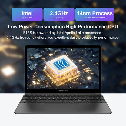 Teclast F15S laptop, 15,6 inch, 6GB/8GB RAM, 128GB ROM, Celeron J3455/N4020/N3350, Windows 10 OS, 1920x1080 IPS, UHD 500 GPU, Du - ALPENZO