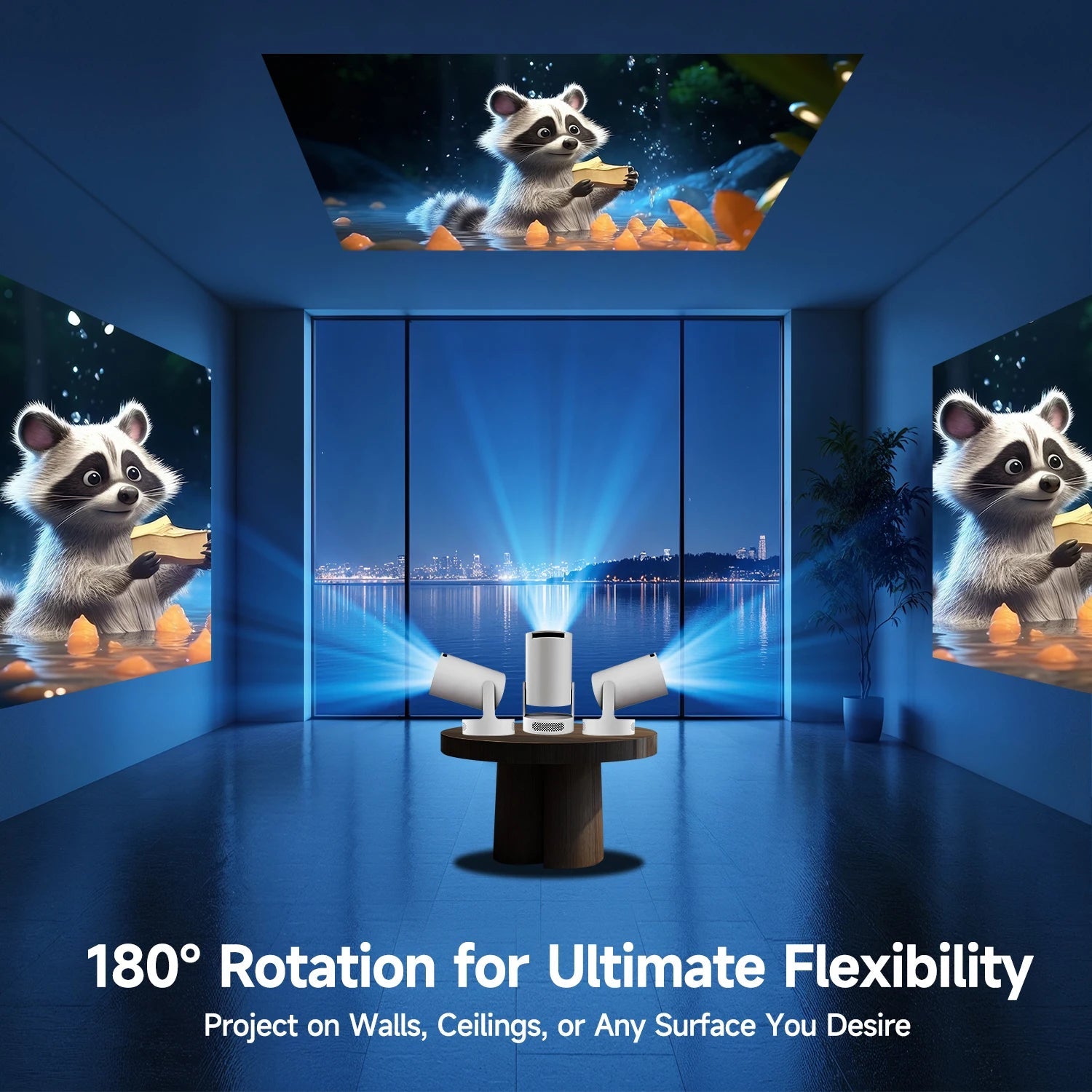 Magcubic Projector HY300 PRO + 4K Android 11 Dual Wifi6  Allwinner H713 BT5.4 1080P 1280*720P Home Cinema Outdoor Projetor ALPENZO