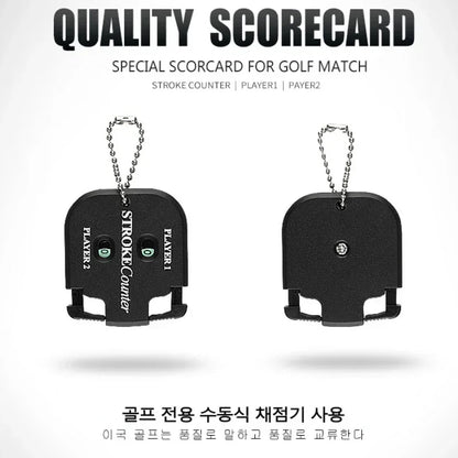 Mini Handy Golf Shot Count Stroke Putt Score Counter Two Digits Scoring Keeper With Key Chain Golf Accessorie Golf Training Aids