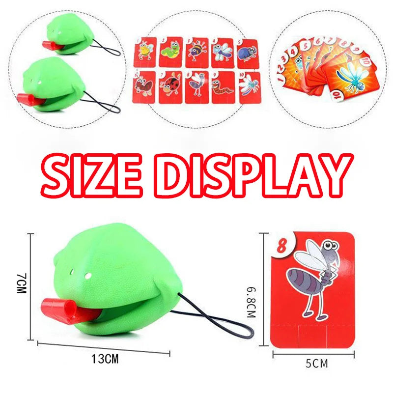 Frog Lizard Mask Wagging Tongue Lick Cards Board Games for Children Family Party Toys Antistress Funny Desktop Puzzle Game Toys ALPENZO