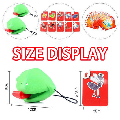 Frog Lizard Mask Wagging Tongue Lick Cards Board Games for Children Family Party Toys Antistress Funny Desktop Puzzle Game Toys ALPENZO