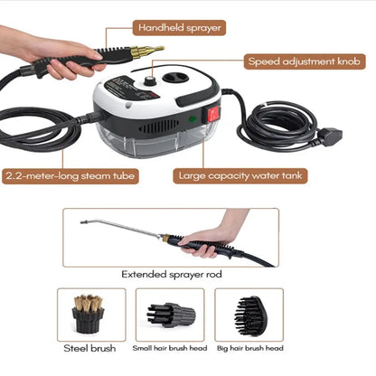 Steam Cleaner High Temperature Sterilization Car Steaming Cleaner Air Conditioning Kitchen Hood Home  110V US Plug /220V EU Plug - ALPENZO