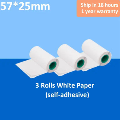 KGG Mini Portable Thermal Printer Paper Photo Pocket Thermal Printer Printing Wireless BT Connect Printers 200dpi Photo Lable - ALPENZO