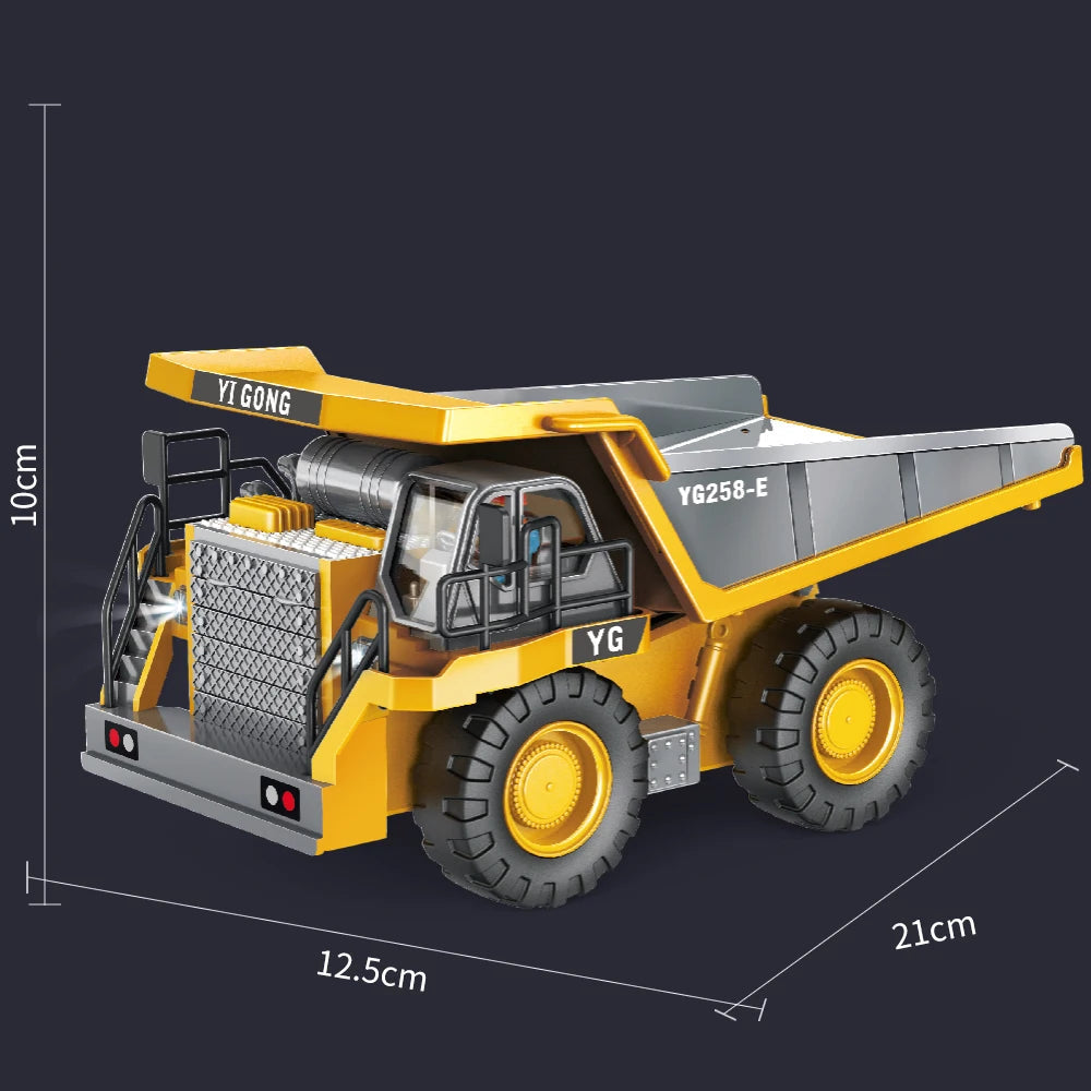 RC Car Children Toys Remote Control Car Toys For Boys Radio Control Excavator Dump Truck Bulldozer Electric Car Kids Toys Gift ALPENZO