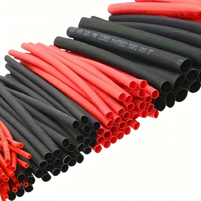 Tubing 2:1 Assortment Polyolefin Tube Car Cable Sleeving Wrap Wire Kit 127pcs Black Red Heat Shrink - ALPENZO