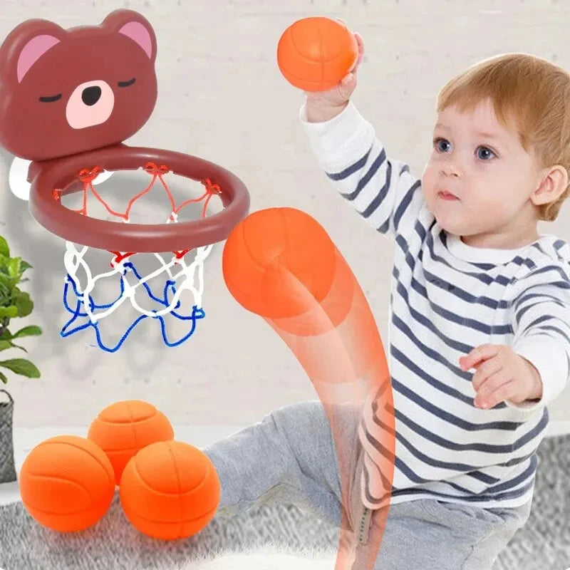Baby Bath Toys Suction Cup Shooting Basketball Hoop With 3 Ball Bathroom Bathtub Shower Toy Kid Play Water Game Toy For Children ALPENZO