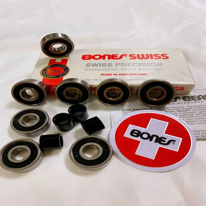 Skateboard Bearings 8 Pack Spacers & Washers Bundle 608 High Rotation Ceramic Bearin Precision Skateboard Bearings Roller Skates