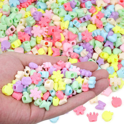 500pcs DIY Handmade Beaded Children's Toy Creative Loose Spacer Beads Crafts Making Bracelet Necklace Jewelry Kit Girl Toy Gift ALPENZO