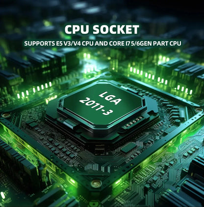 ZSUS X99-8D4 Motherboard Set Kit With LGA2011-3 Xeon E5 2650 V4 CPU DDR4 16GB (1*16GB) 2133MHZ RAM Memory NVME M.2 SATA - ALPENZO