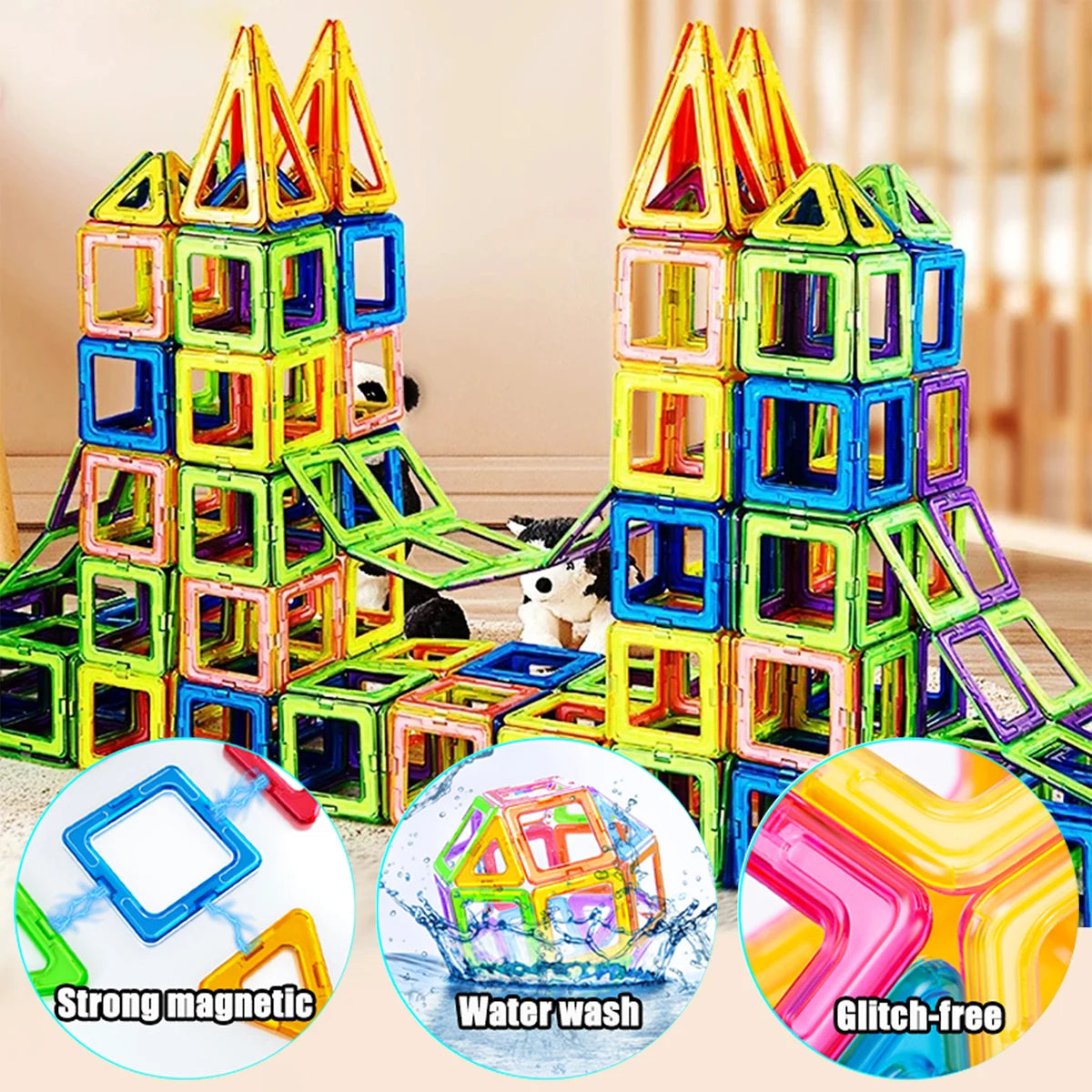 Magnetic Building Blocks Big Size and Mini Size DIY Magnets Toys for Kids Designer Construction Set Gifts for Children Toys ALPENZO