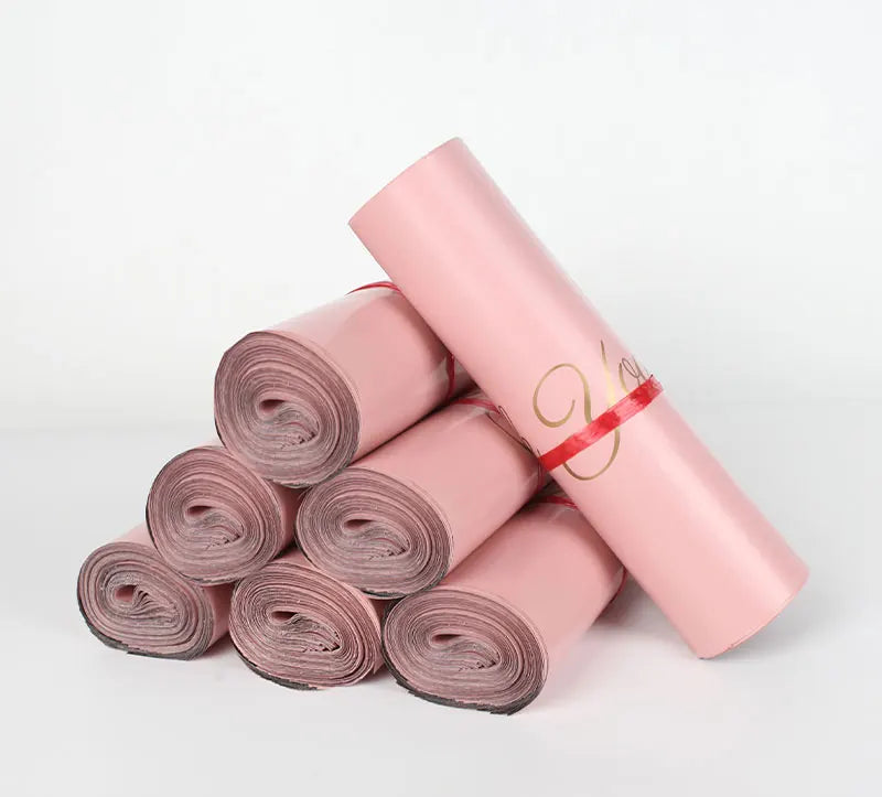 INPLUSTOP Pink Poly Express Mailing Pouch THANK YOU Clothing Opaque Courier Parcel Bag Envelope Logistics Storage Bags ALPENZO