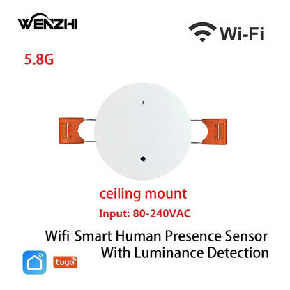 ZigBee Wifi MmWave Human Presence Motion Sensor With Luminance/Distance Detection 5/110/220V Tuya Smart Life Home Automation - ALPENZO