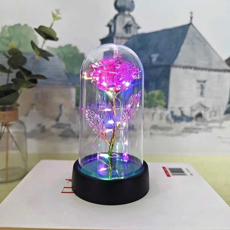 Rose Light Beautiful Realistic Looking Night Light Rose Eternal Flower Party Supplies LED Simulation Rose Flower Valentine's Day - ALPENZO