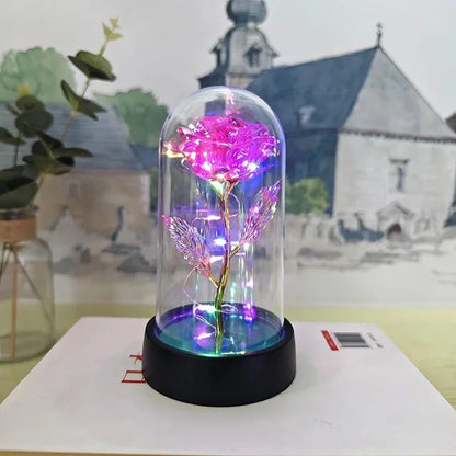 Rose Light Beautiful Realistic Looking Night Light Rose Eternal Flower Party Supplies LED Simulation Rose Flower Valentine's Day - ALPENZO