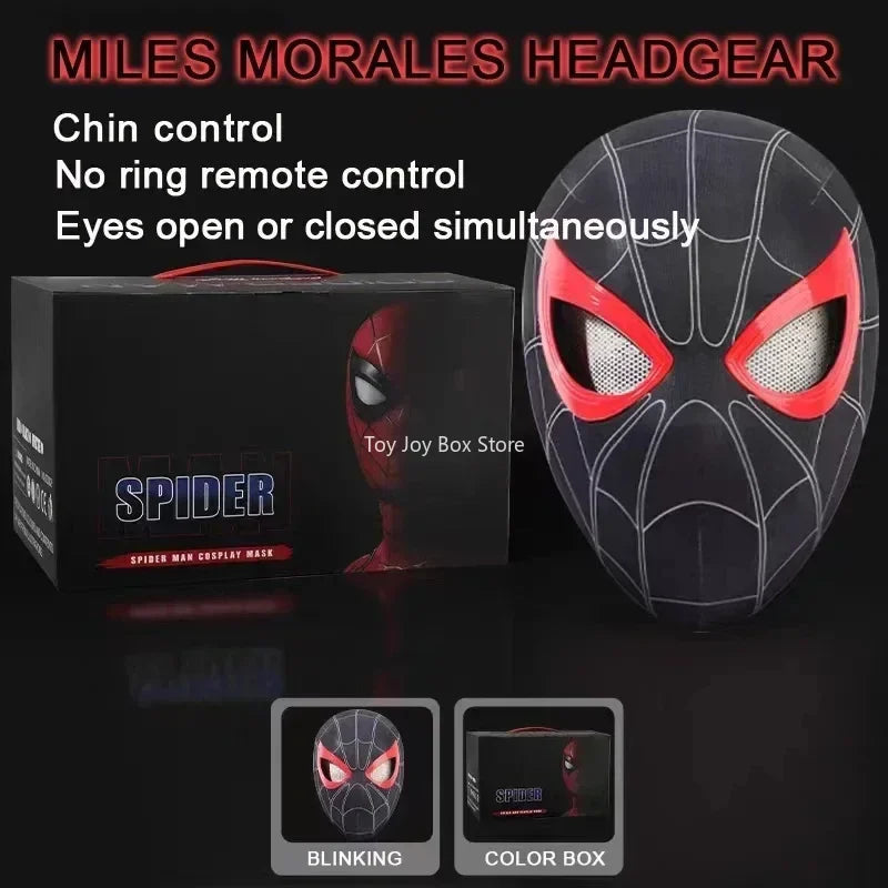 New Spider-man:no Way Home Spider Man Mask Luxury Helmet Rechargeable Remote Eyes Movable Mask Cosplay Decoration Gift Toys ALPENZO