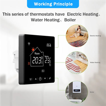 Tuya Smart Home Wifi Room Thermostat For Underfloor Heating Smart Thermostat for Gas Boiler 220V Temperature Controller Alexa - ALPENZO