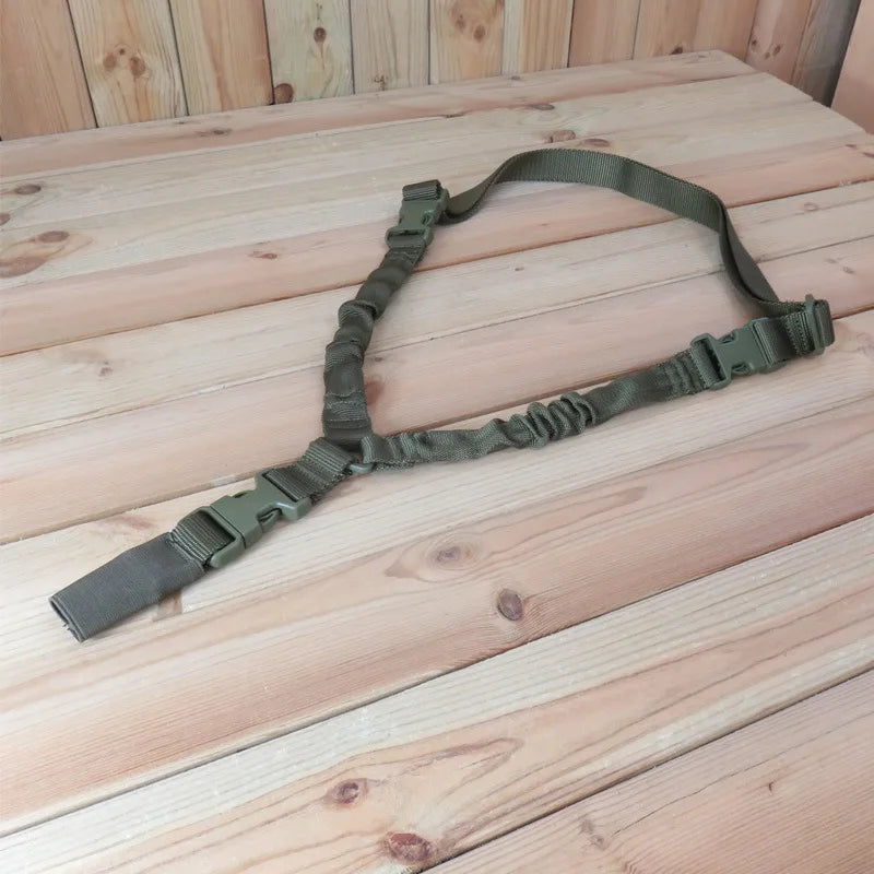 Tactical Gun Single Point Sling Adjustable Bungee Rifle Shoulder strap length for Airsoft Hunting Accessories Strap M4 with pad