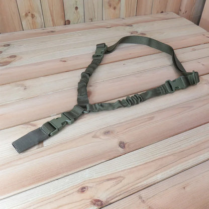 Tactical Gun Single Point Sling Adjustable Bungee Rifle Shoulder strap length for Airsoft Hunting Accessories Strap M4 with pad
