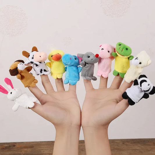 1/5/10 Pcs Cartoon Hand Doll Finger Puppet Baby Children Story Early Education Soothing Doll Plush Toy ALPENZO