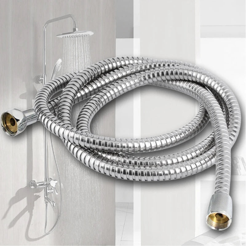Stainless Steel Flexible Shower Hose Long Bathroom Shower Water Hose Extension Plumbing Pipe Pulling Tube Bathroom Accessories - ALPENZO