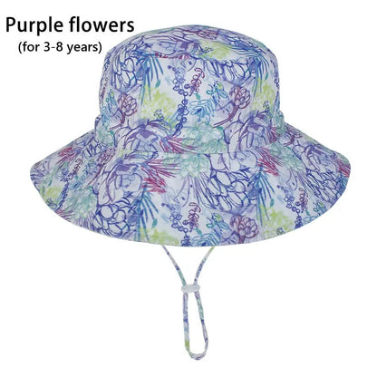 Outdoor Beach Hat Summer Baby Sun Hat for Girls Boys Kids Bucket Cap 0-8 Years ALPENZO