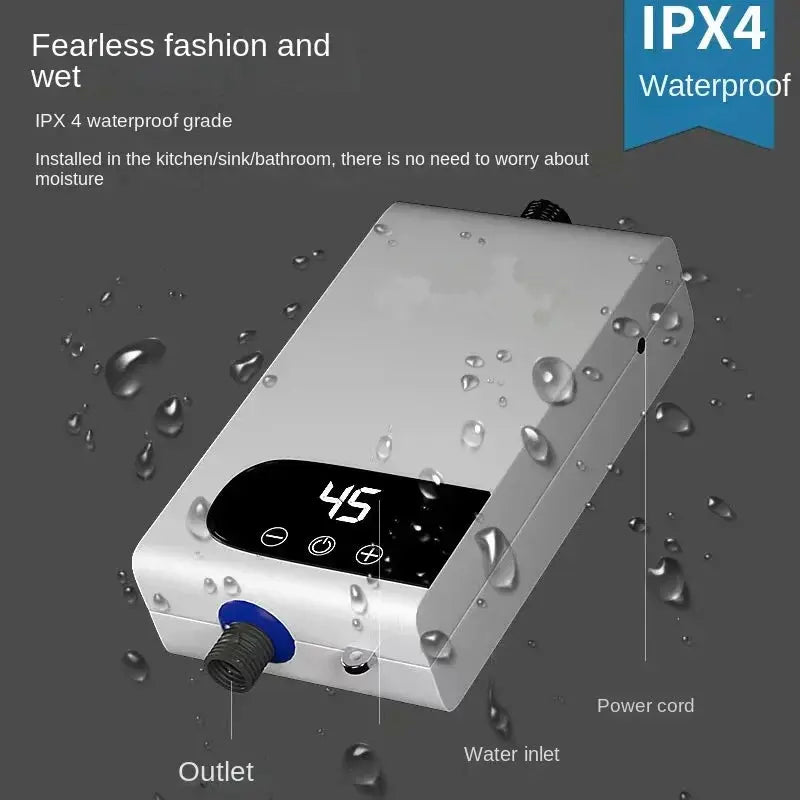 Instant Electric Water Heater Memory Function Frequency Conversion Constant Temperature Water Heating Machine 220V 4500W - ALPENZO