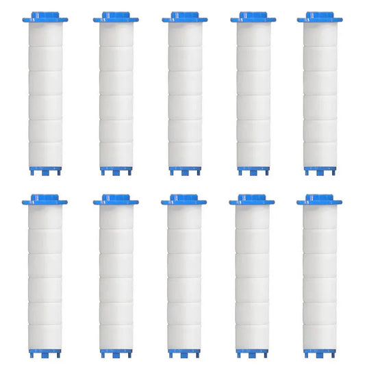 Hand Shower Filters, Set of 10 Replacement Filters for Hard Water, Remove Chlorine and Harmful Substances More Effectively - ALPENZO