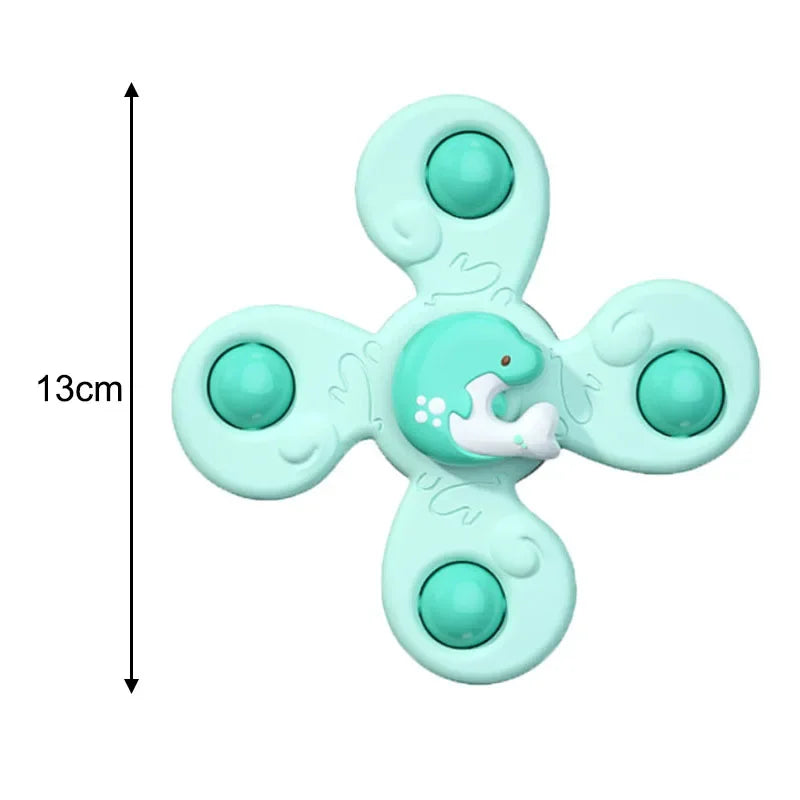 Montessoris Baby Spin Top Bath Toys For Boy Children Bathing Sucker Spinner Suction Cup Toy For Kids 2To4 Years Rattles Teether ALPENZO