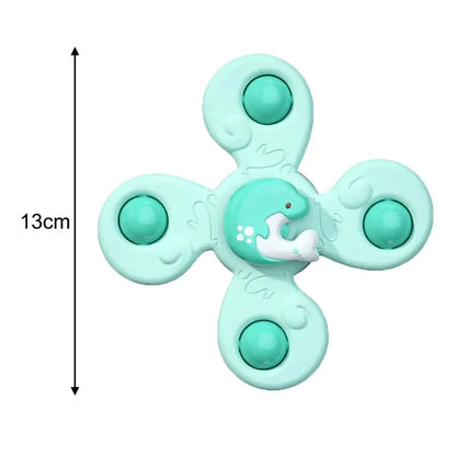 Montessoris Baby Spin Top Bath Toys For Boy Children Bathing Sucker Spinner Suction Cup Toy For Kids 2To4 Years Rattles Teether ALPENZO