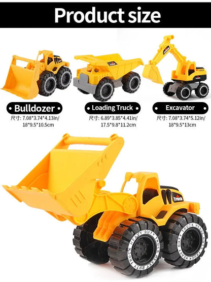 Excavator Dump Truck Model Toy Engineering Vehicle Set .Construction Fleet Toddler Early Education Construction Vehicles Toys ALPENZO