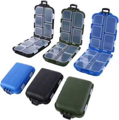Fishing Tackle Box Portable Case Hooks Lure Baits Storage Box Containers For Storing Swivels Jigs Hooks Sinker,10 Compartments