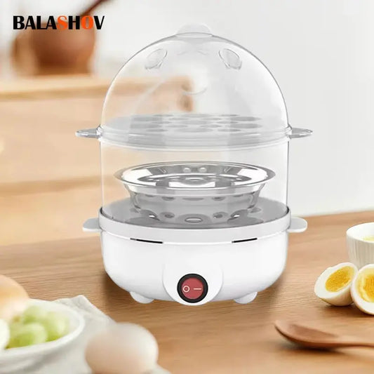 Multifunction Electric Egg Cooker Double Layers Egg Boiler Corn Milk Rapid Breakfast Cooking Egg Steamer Appliances Kitchen - Al - ALPENZO