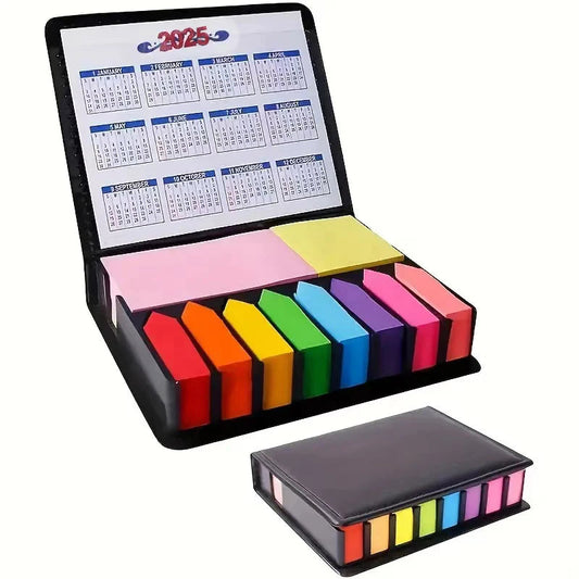 1 Set of Colorful Convenience Stickers Organization Multi-Color Stickers Set Leather Packaging Box Calendar 2025 and More ALPENZO