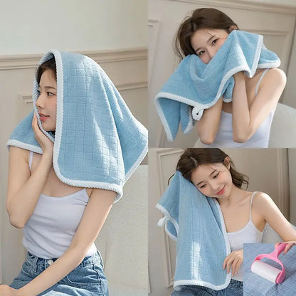 Square Spiral Bath Towel Designer Solid Color Quick Drying Water Absorbing Dry Hair Household And Daily Use Soft Square-Towels - ALPENZO