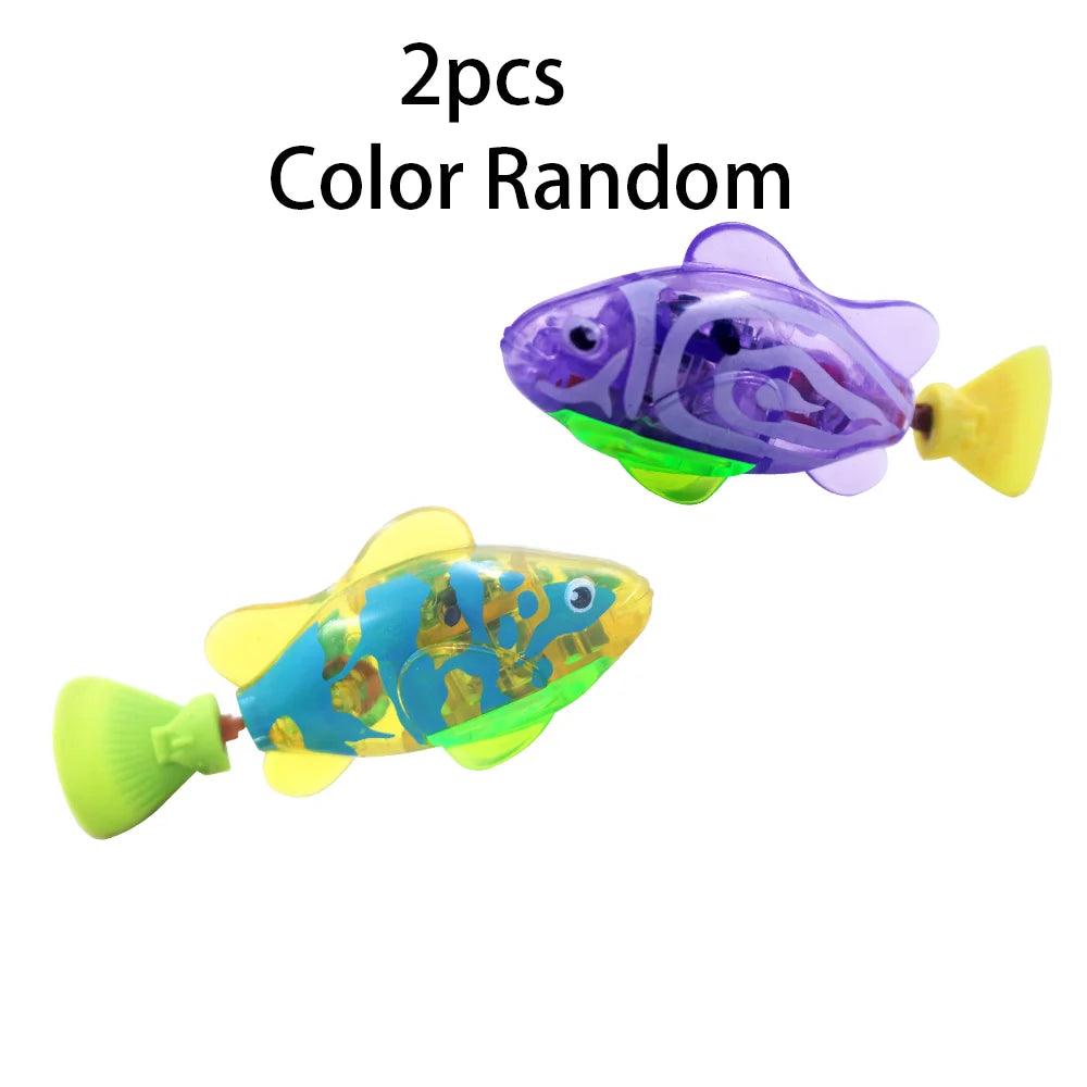 Baby Shower Luminous Induction Electric Fish Playing in Water Toy, Simulated Electronic Fish for Luminous Swimming ALPENZO