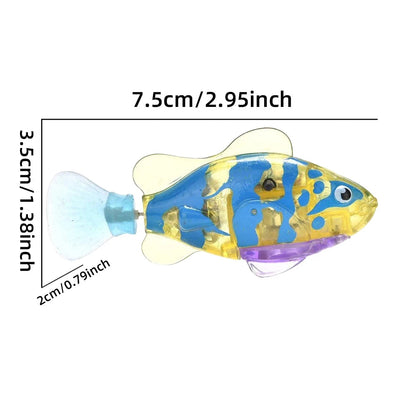 Baby Shower Luminous Induction Electric Fish Playing in Water Toy, Simulated Electronic Fish for Luminous Swimming ALPENZO