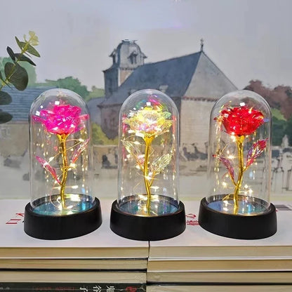 Rose Light Beautiful Realistic Looking Night Light Rose Eternal Flower Party Supplies LED Simulation Rose Flower Valentine's Day - ALPENZO