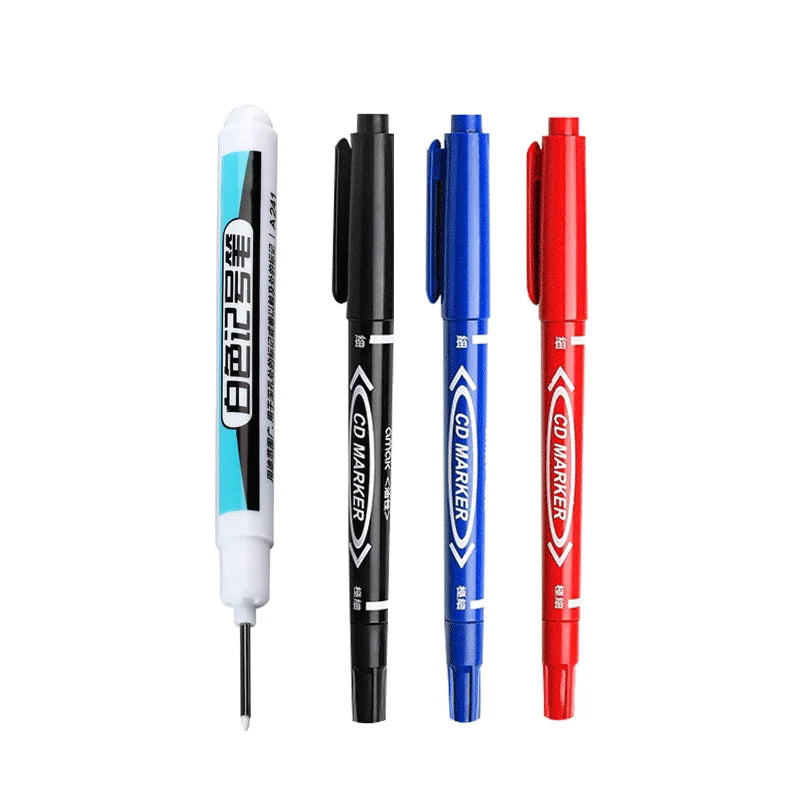 1/4Pcs White Permanent Paint Pen set for Wood Rock Plastic Leather Glass Stone Metal Canvas Ceramic Deep Hole Marker 0.7mm ALPENZO