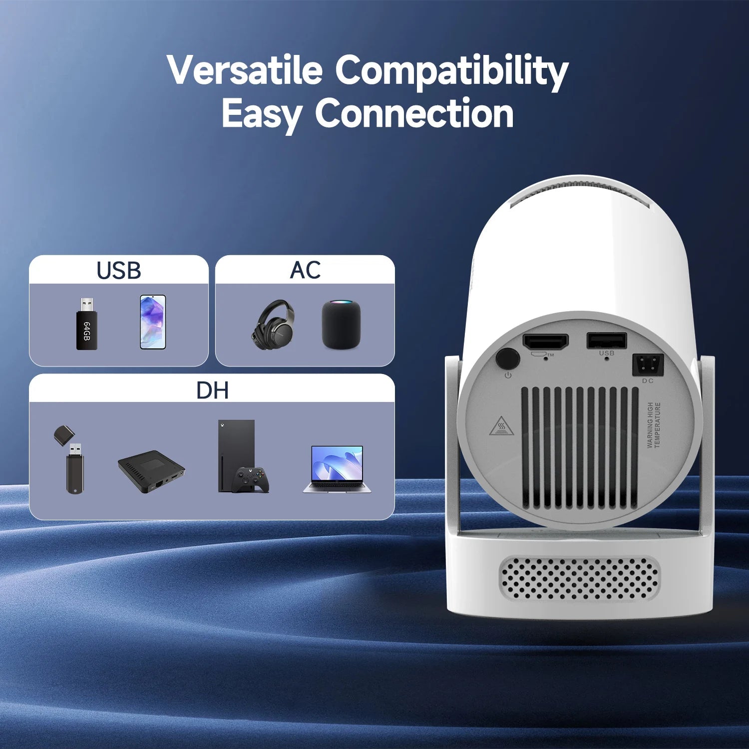 Magcubic Projector HY300 PRO + 4K Android 11 Dual Wifi6  Allwinner H713 BT5.4 1080P 1280*720P Home Cinema Outdoor Projetor ALPENZO