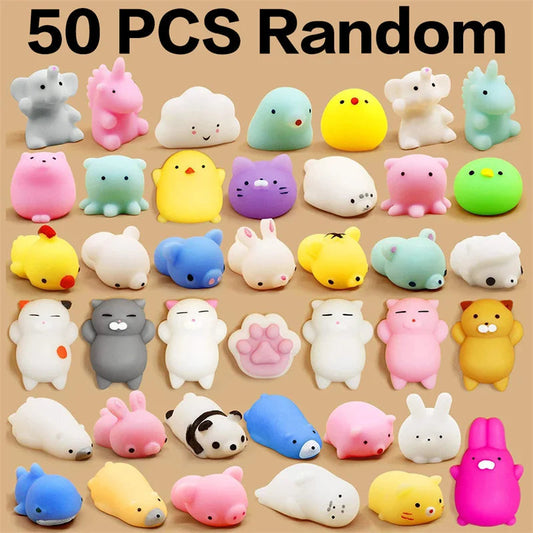 50-5PCS Mochi Squishies Kawaii Anima Squishy Toys For Kids Antistress Ball Squeeze Party Favors Stress Relief Toys For Birthday ALPENZO