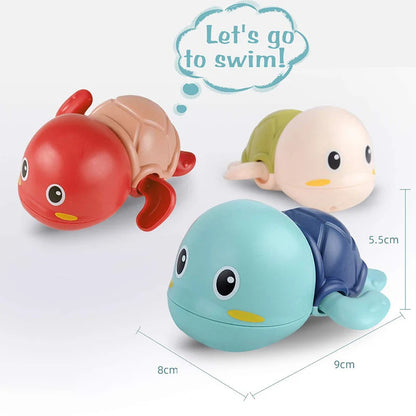 Baby Bath Toys Bathing Cute Swimming Turtle Whale Pool Beach Classic Chain Clockwork Water Toy For Kids Water Playing Toys ALPENZO