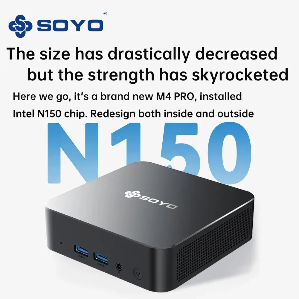 SOYO M4 PRO Mini PC Intel Twin Lake N150 Mini PC Computer PC Win11 Pro Mini PC DDR4 16GB RAM 512GB ROM WiFi6 BT5.2 Desktop - ALPENZO