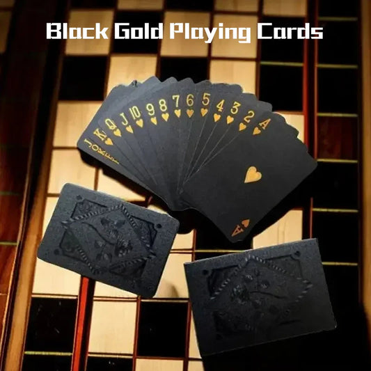 Color Black Gold Playing Card Game Card Group Waterproof Poker Suit Magic Dmagic Package Board Game Gift Collection ALPENZO