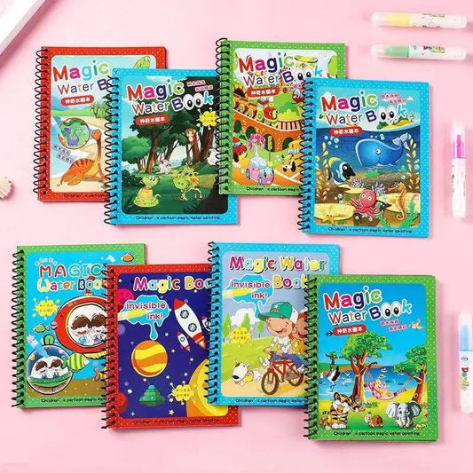 Watercolor Painting Magic Book Reusable for Children Animal Cartoon Painting Book Suitable for Children's Education and Learning ALPENZO