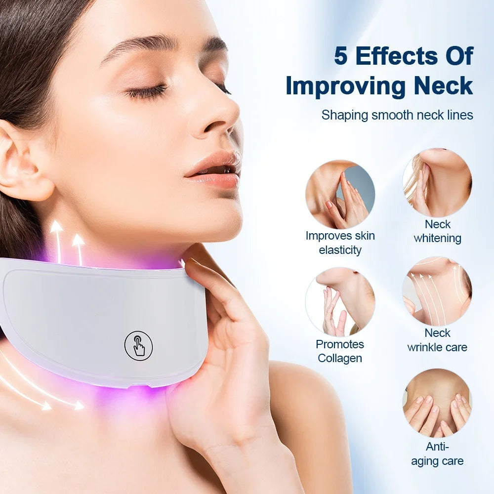 7 Colors Led Facial Mask With Neck Red Light Therapy Mask For Skin Tightening Lifting Anti-aging Bio-Light Beauty Whitening Home ALPENZO