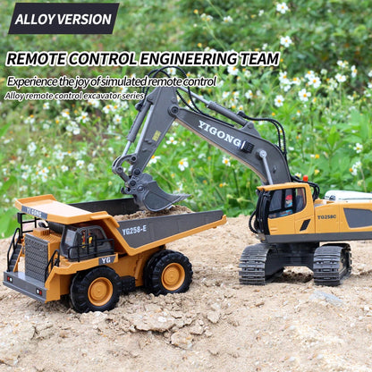 RC Car Children Toys Remote Control Car Toys For Boys Radio Control Excavator Dump Truck Bulldozer Electric Car Kids Toys Gift ALPENZO