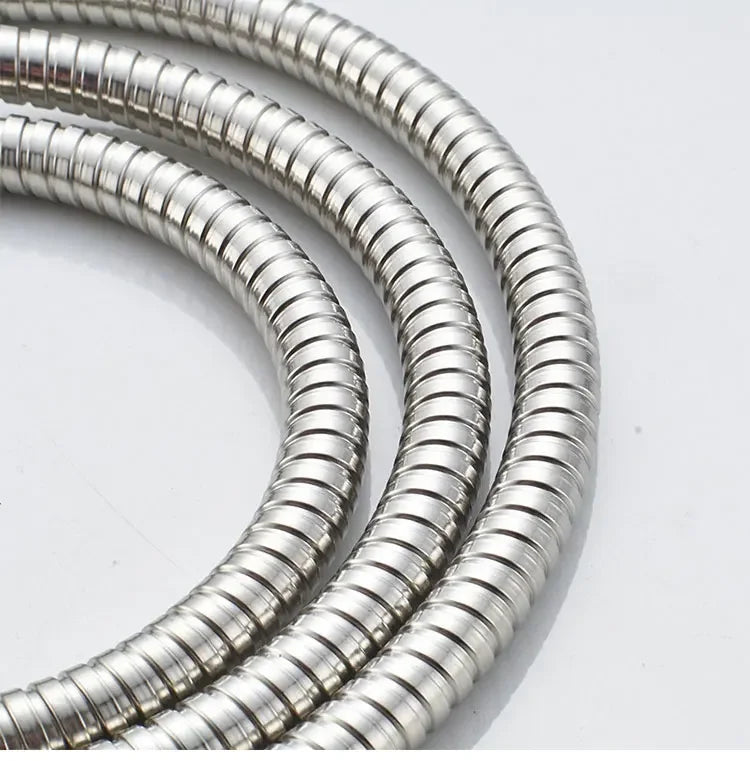 1/2" Extra Thick Silver Stainless Steel Shower Hose,Explosion-Proof Plumbing Hose for Showerhead,Rainfall Shower and Bath Faucet - ALPENZO